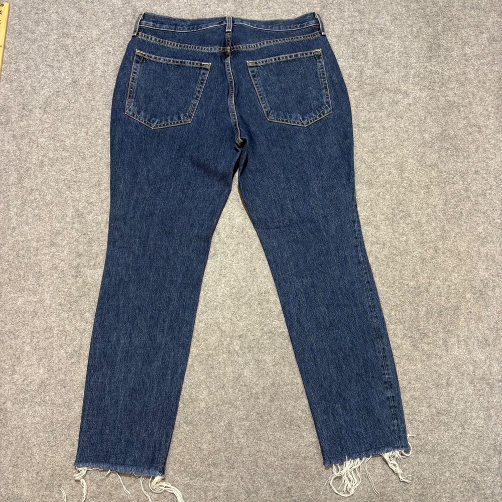 Rag & Bone New York Straight Leg Raw Hem Jeans Dark Wash Denim Size 29 - Picture 6 of 6